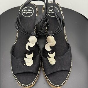 Toni Pons Origens Sitges Black Espadrille Sandals